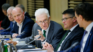 Foto: Kai Wegner, Winfried Kretschmann und Boris Rhein v.l.n.r.