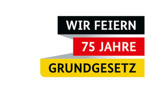 Grafik: Logo zu 75 Jahre Grundgesetz Grafik: Logo zu 75 Jahre Grundgesetz