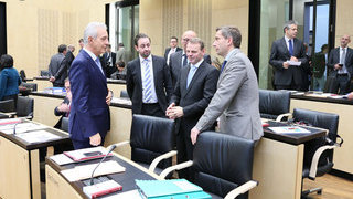 Foto: Bundesratsmitglieder vor der Plenarsitzung